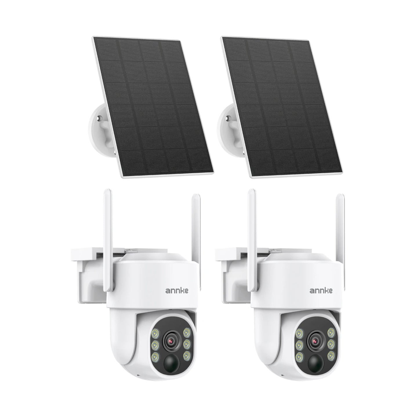 ANNKE H.264+ 4MP Wifi security camera Built-in battery wireless PT IP Camera Color Night Vision solar security camera outdoor