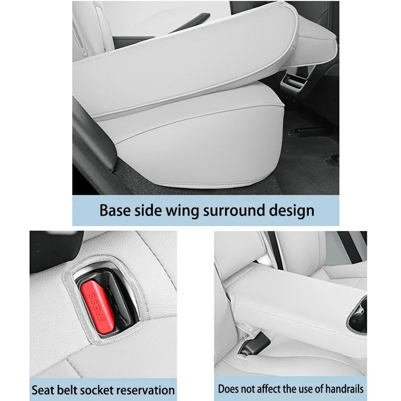 TCYZ For Tesla New Model Y Juniper 2025 Full Set Seat Covers Leather Breathable Car Seat Cover Cushion Protector Replacement