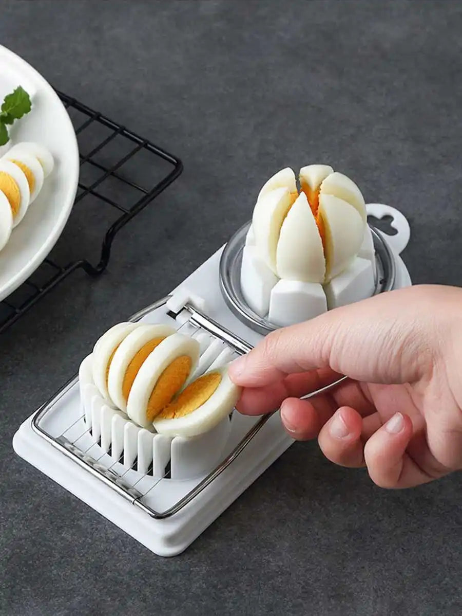 Multifunctional Egg Steamer Egg Cooker Electric Egg Cooker, Anti-Dry Burning Automatic Power Off, Stainless Steel Safety Base, Healthy And Practical, Good For Home Kitchen  2-In-1 Egg Slicer For Peeling And Cutting Eggs