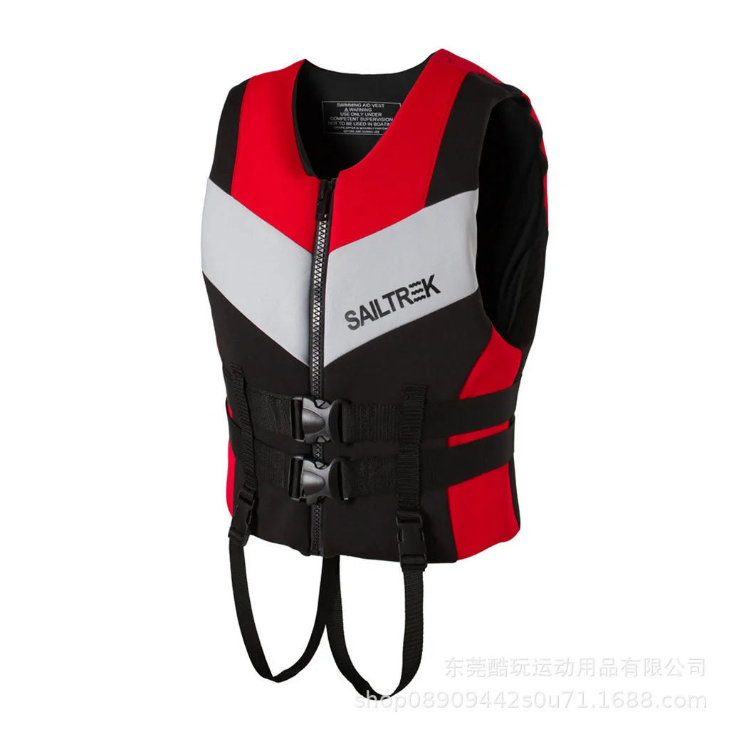Neoprene Sea Life Jacket Adults Men Buoyancy Drifting Safety Vest Buckle Floating Foam Surfing Sailboard Racing Boats Kayaks