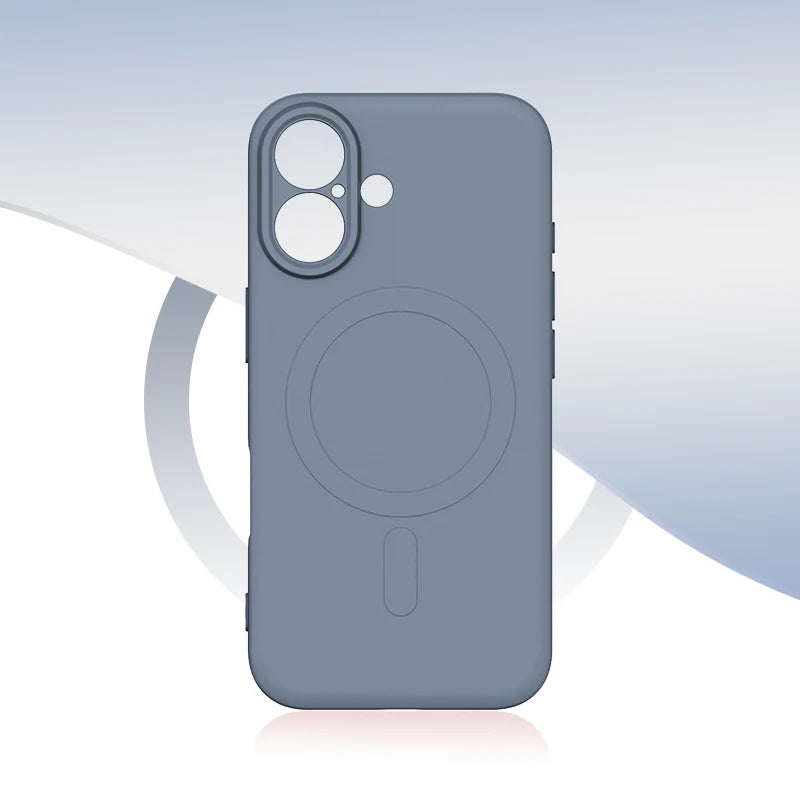 For Magsafe Magnetic Wireless Charging Solid Color Matte Liquid Silicone Shockproof Soft Phone Case for iPhone 16 Pro Max Plus