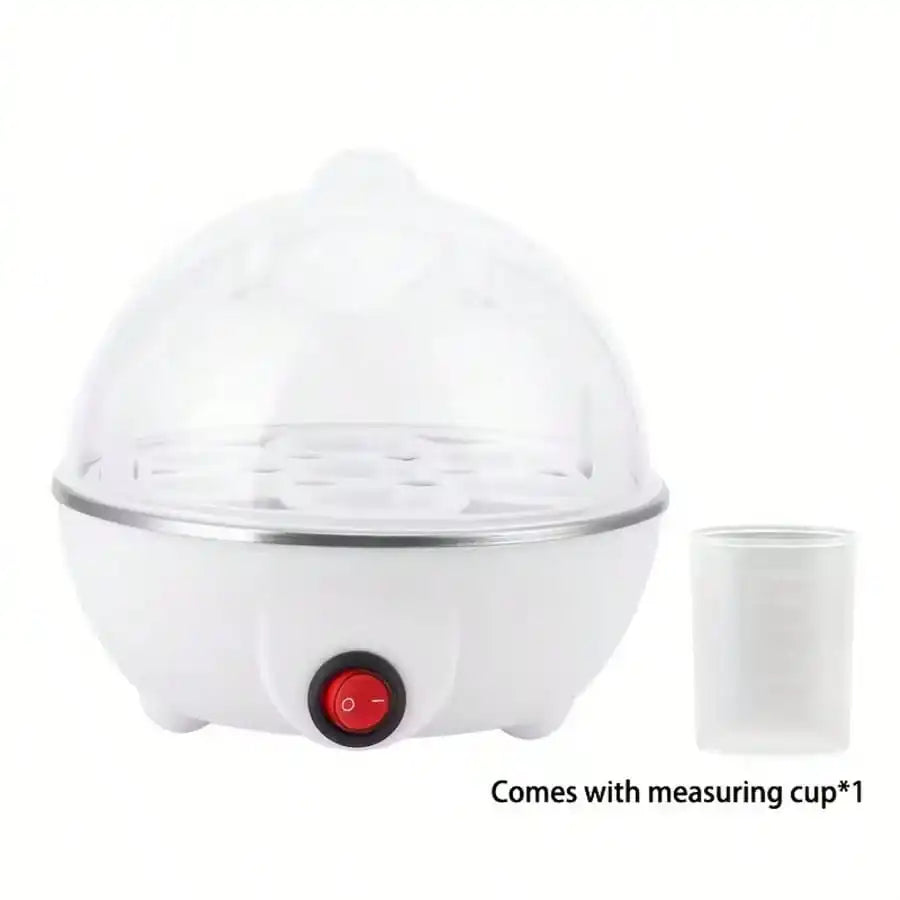 Multifunctional Egg Steamer Egg Cooker Electric Egg Cooker, Anti-Dry Burning Automatic Power Off, Stainless Steel Safety Base, Healthy And Practical, Good For Home Kitchen  2-In-1 Egg Slicer For Peeling And Cutting Eggs