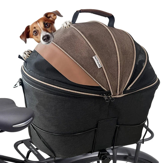 Comfortable Padded Dog Rear Bicycle Basket Pet Commuter Seat Basket for Rear of Bicycle Easy to Install
