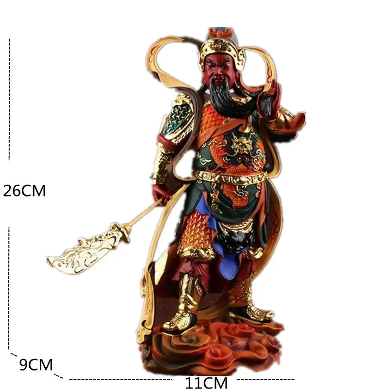 Guan Yu Sculptures Sangharama Bodhisattva Resin Painting Buddha Wealth Room Home Decor