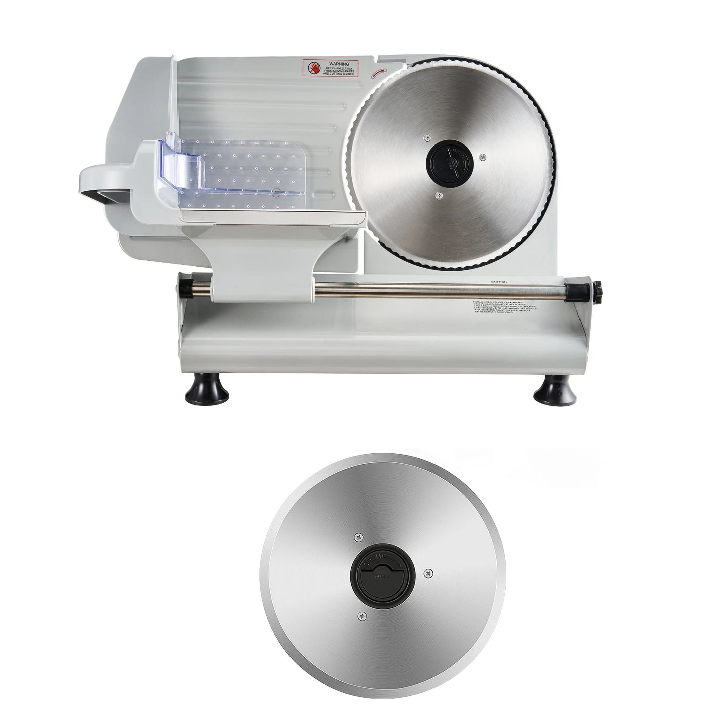 SucceBuy Meat Slicer 150/180/200W Electric Deli Slicer Machine with Blade 0-0.6 inch Adjustable Thickness for Meat Baguett Steak