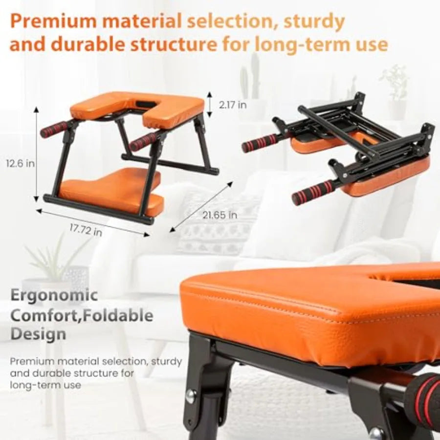 Yoga Headstand Bench, Stand Yoga Chair for Balance Training, Core Strength Building, Upside Down Chair for Relaxation, Handstan