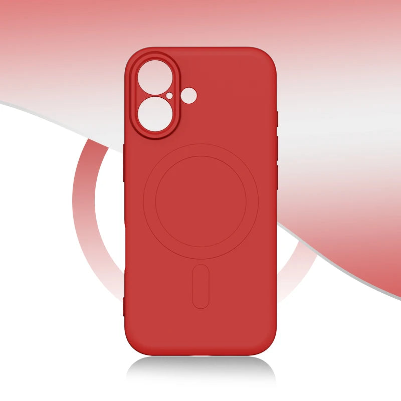 For Magsafe Magnetic Wireless Charging Solid Color Matte Liquid Silicone Shockproof Soft Phone Case for iPhone 16 Pro Max Plus