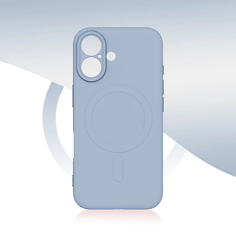 For Magsafe Magnetic Wireless Charging Solid Color Matte Liquid Silicone Shockproof Soft Phone Case for iPhone 16 Pro Max Plus