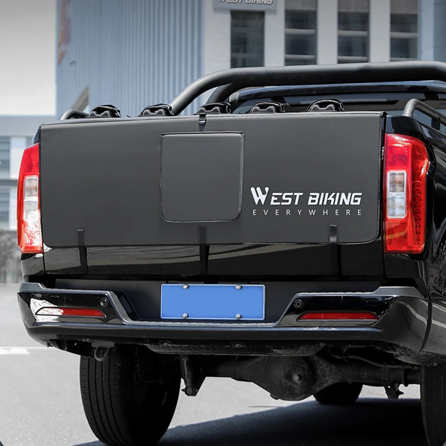 Mountain Bike Carrier Bicycle Rack Waterproof Tailgate Pickup Soft Rack with Tool Pocket for Pickup Truck