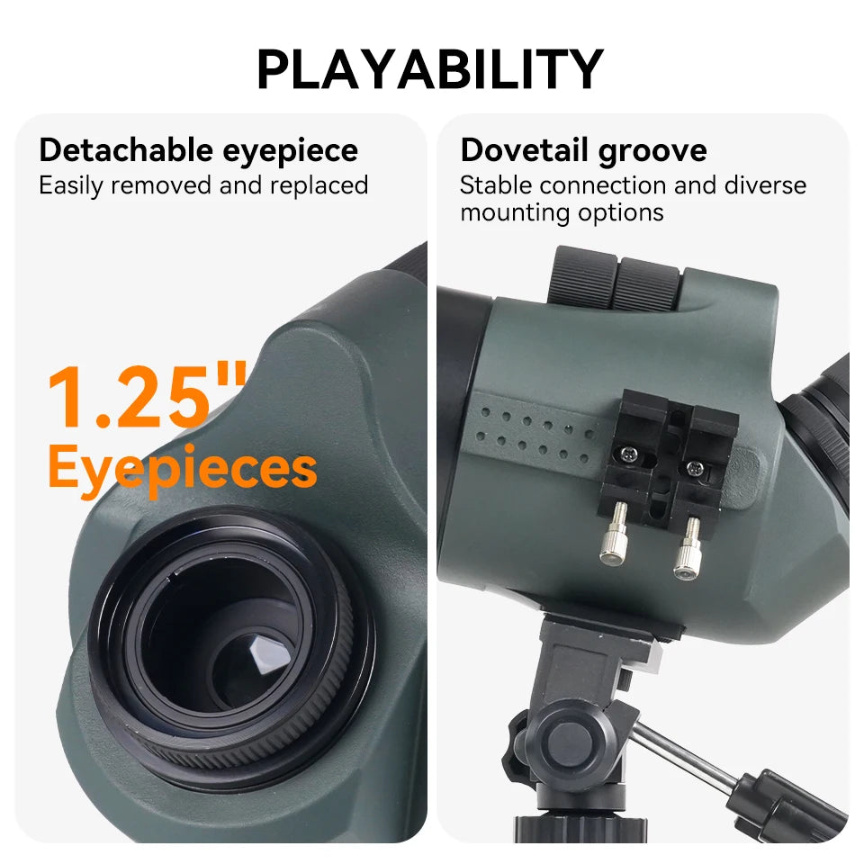 Svbony SV41Pro Mini Mak Spotting Scope 20-84x80mm Compact Telescope for Bird Watching Dual-Purpose Terrestrial&Astronomical Use