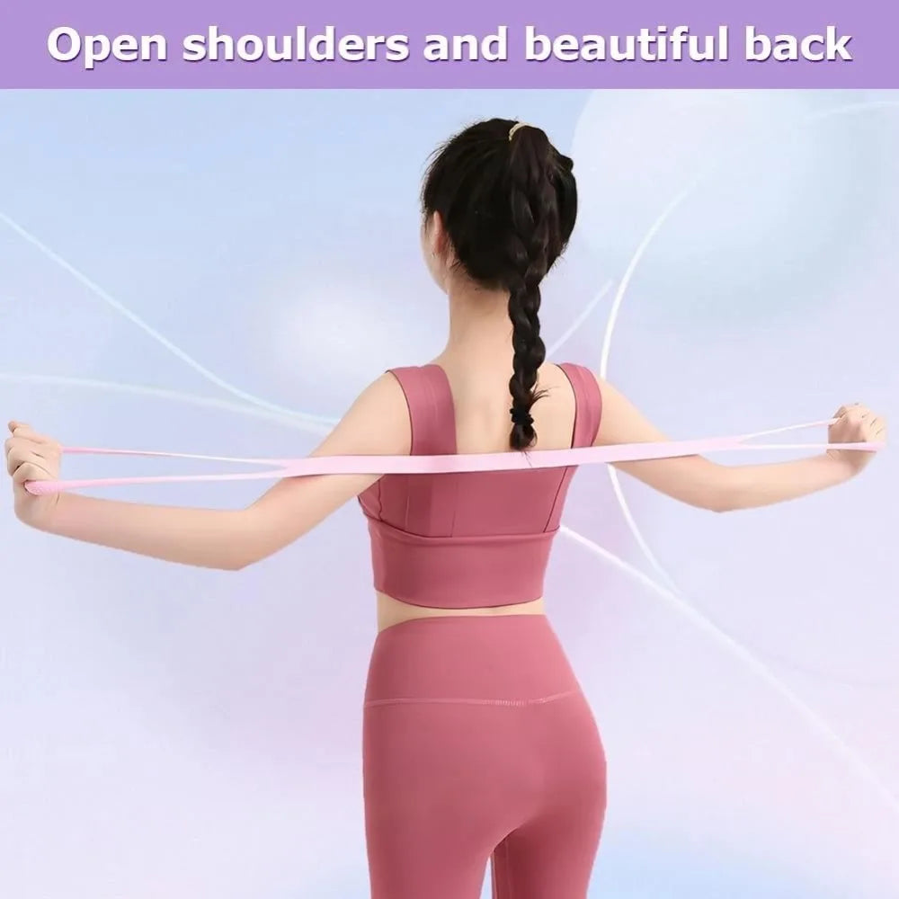 Professional 3pcs Figure 8 Resistance Bands Set with Handles for Women and Men, Premium Elastic Exercise Bands for Home Gym Workouts, Arm Toning, Back Strengthening, Shoulder Stretching, Full Body Training, Physical