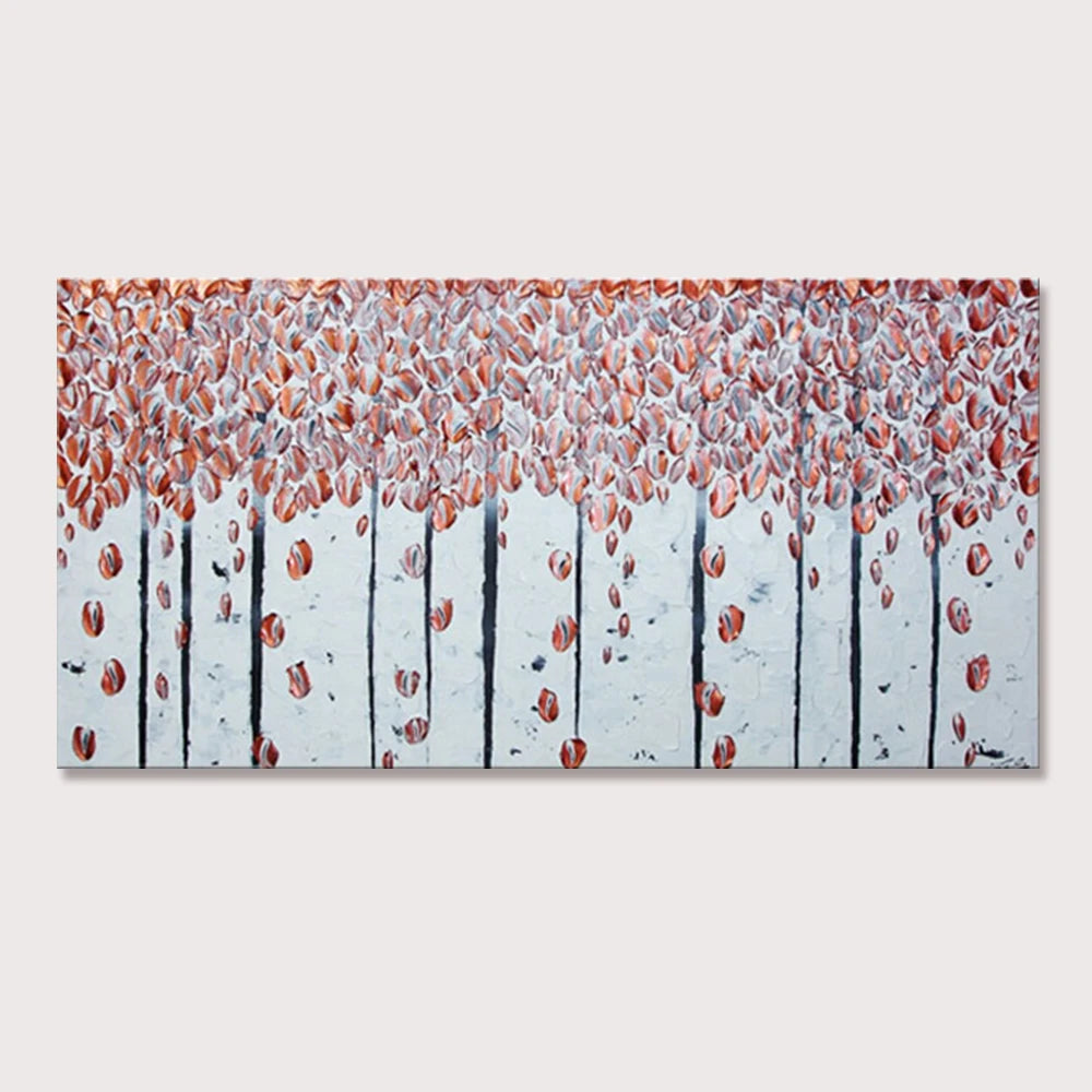 Arthyx,Handpainted Night Knife Oil Painting On Canvas,Wall Art,Modern Abstract Landscape Picture For Living Room Home Decoration