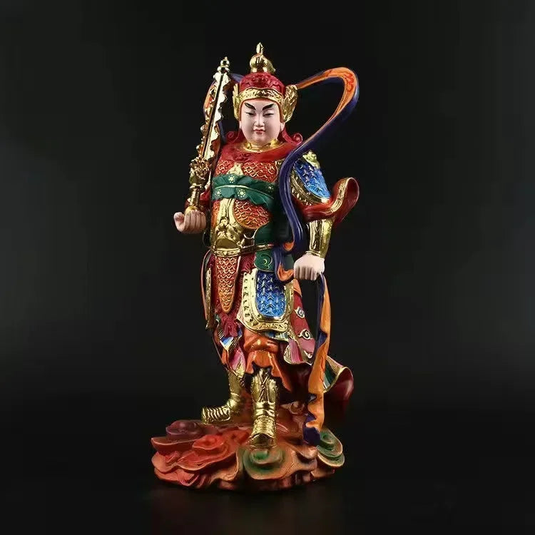 Guan Yu Sculptures Sangharama Bodhisattva Resin Painting Buddha Wealth Room Home Decor