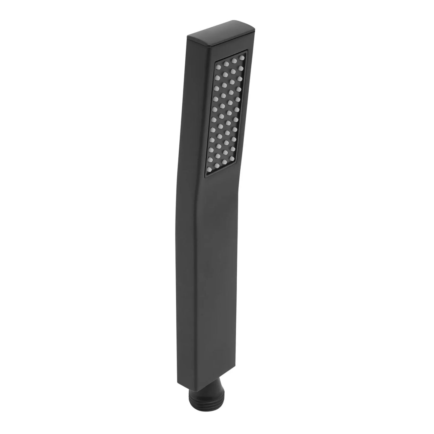 Matte Black Hand Held Shower Head With Wall Connector And 4.9ft Hose Set Square