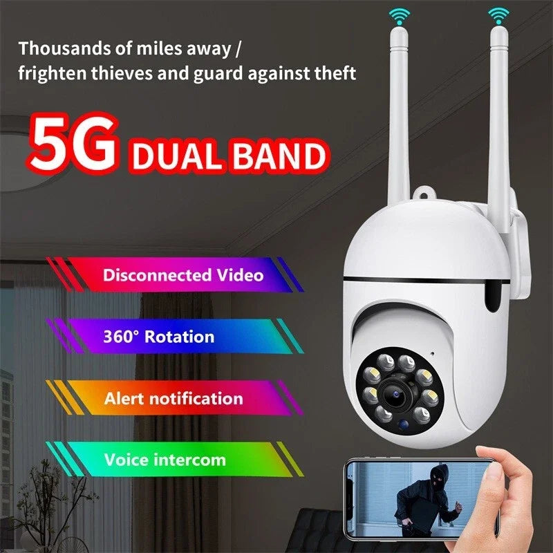 1/4pcs set Video Surveillance Camera System Wireless 5G WiFi Smart Outdoor Night Vision Home Waterproof Security Camera