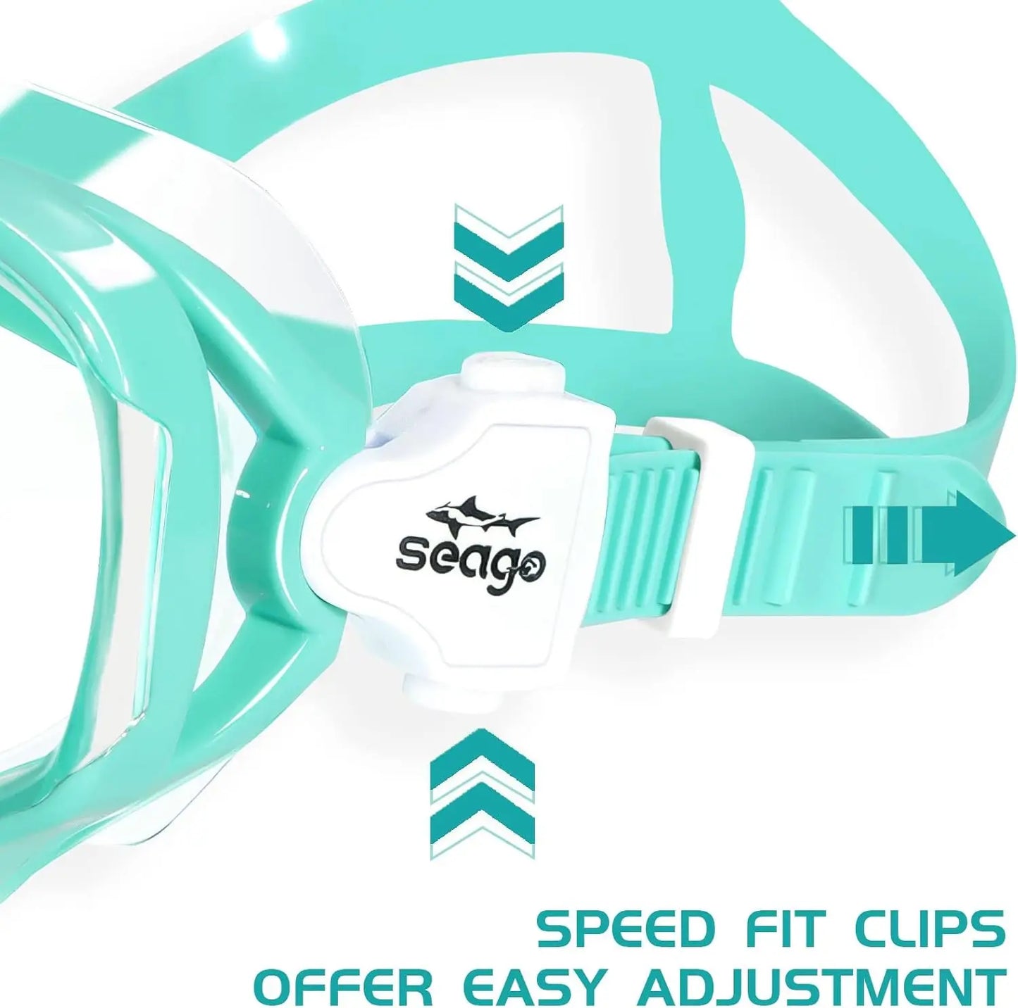 Kids Swim Goggles Snorkel Diving Mask for Youth 5-15, Anti-Fog 180° Clear View