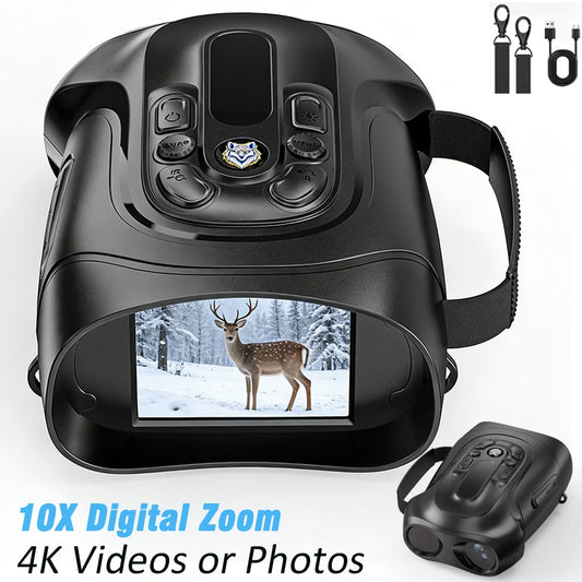 Night Vision Binoculars 7Level Infrared 10X Digital Zoom 800 Meters Darkness Vision Night Goggle 2.8inch Screen for Camping