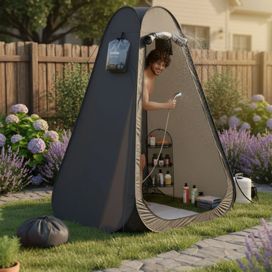 Portable Pop-Up Privacy Tent Outdoor Shower Camping Toilet Rain Shelter Easy Setup Foldable with Storage Bag