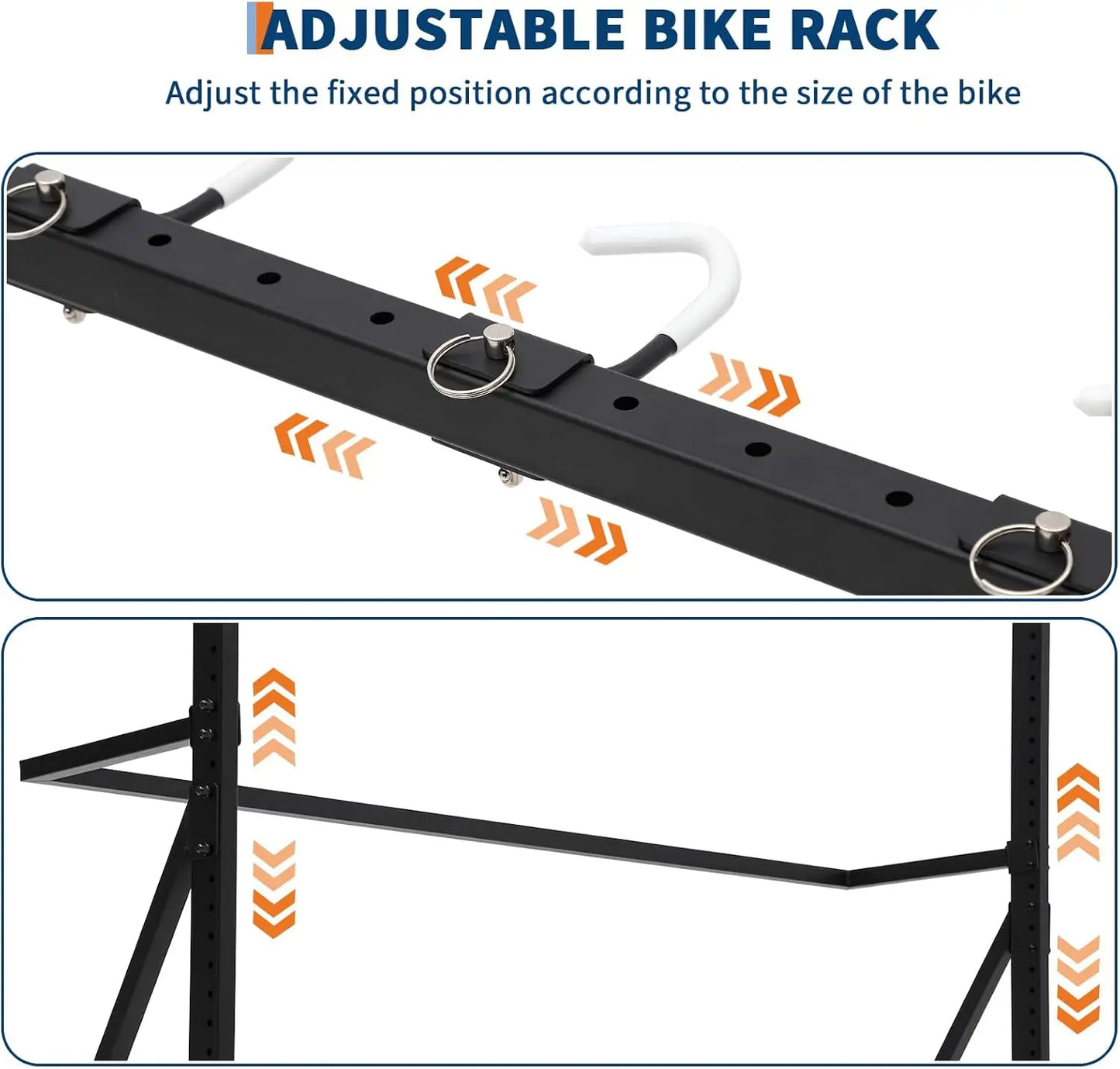 Freestanding Bike Stand for Garage, 5 Bike Storage Rack Vertical Bike Storage Stand Adjustable Height, Up to 300Lbs for Backyard
