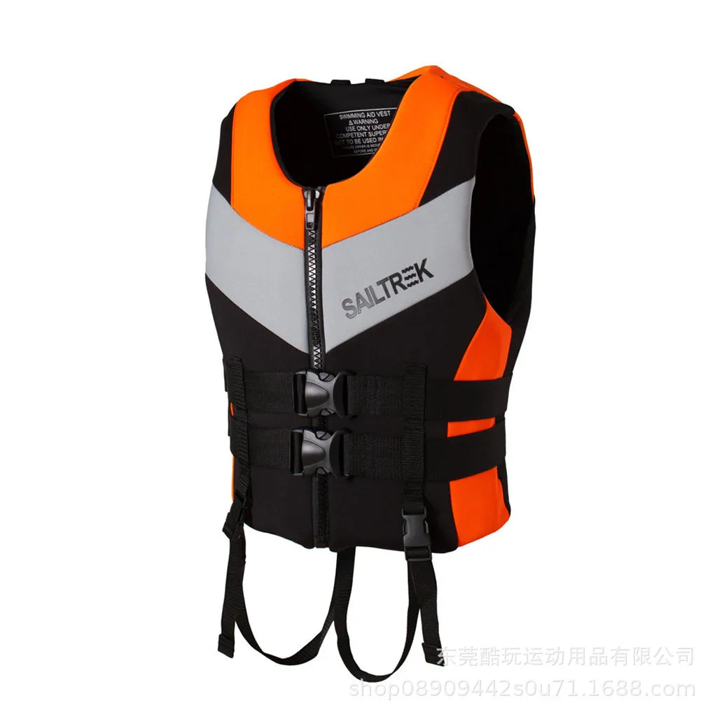 Neoprene Sea Life Jacket Adults Men Buoyancy Drifting Safety Vest Buckle Floating Foam Surfing Sailboard Racing Boats Kayaks