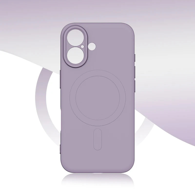 For Magsafe Magnetic Wireless Charging Solid Color Matte Liquid Silicone Shockproof Soft Phone Case for iPhone 16 Pro Max Plus