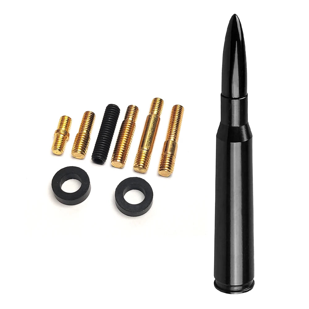 14cm Car Roof Antenna Bullet Radio Whip Aerial Antenna Pole AM/FM Radio Car Pole Universal with Screws Car Antenna Mini Short