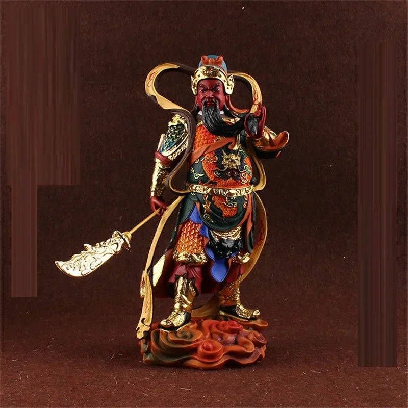 Guan Yu Sculptures Sangharama Bodhisattva Resin Painting Buddha Wealth Room Home Decor