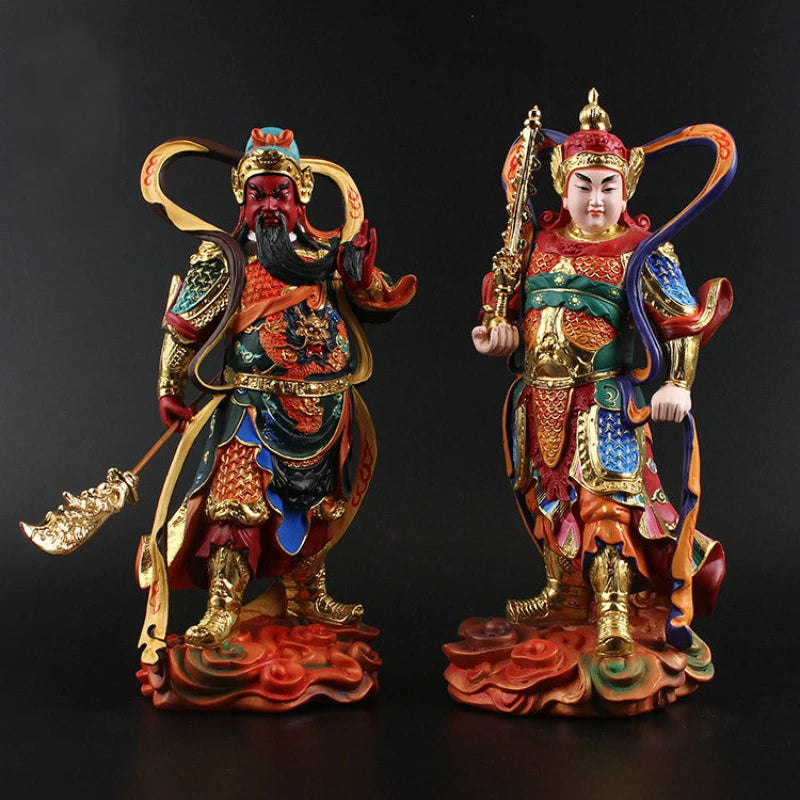 Guan Yu Sculptures Sangharama Bodhisattva Resin Painting Buddha Wealth Room Home Decor