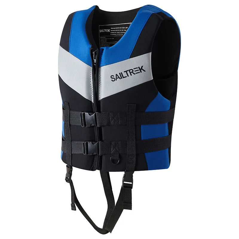 Neoprene Sea Life Jacket Adults Men Buoyancy Drifting Safety Vest Buckle Floating Foam Surfing Sailboard Racing Boats Kayaks