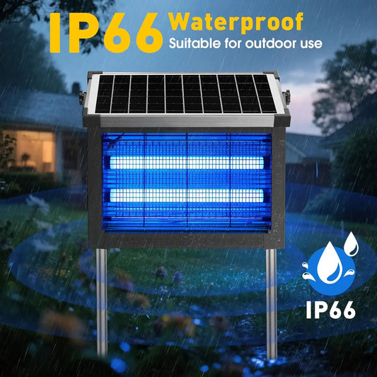 JOYINLED Outdoor Waterproof Portable Mosquito Trap 16/20/40W Solar Bug Zapper Outdoor Mosquito Zapper for Backyard Patio Camping