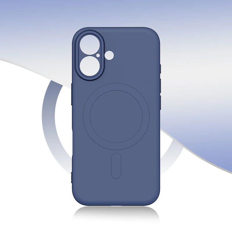 For Magsafe Magnetic Wireless Charging Solid Color Matte Liquid Silicone Shockproof Soft Phone Case for iPhone 16 Pro Max Plus