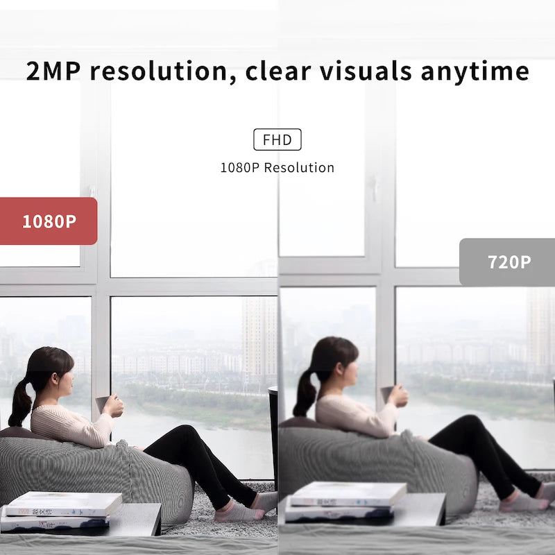 2PCS Ease Life APP, Security Camera Indoor, 1080P Pet Camera, Pet Camera with Phone App, Foldable Baby Camera for Home Security,