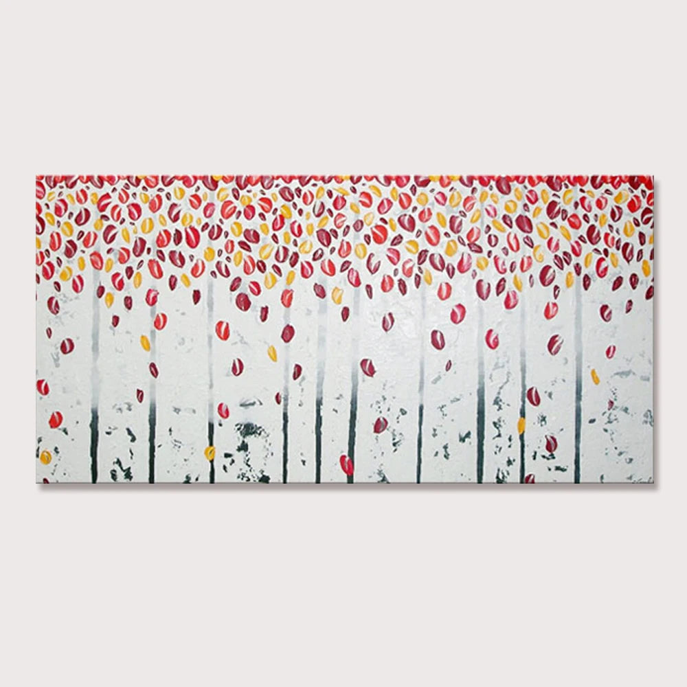 Arthyx,Handpainted Night Knife Oil Painting On Canvas,Wall Art,Modern Abstract Landscape Picture For Living Room Home Decoration