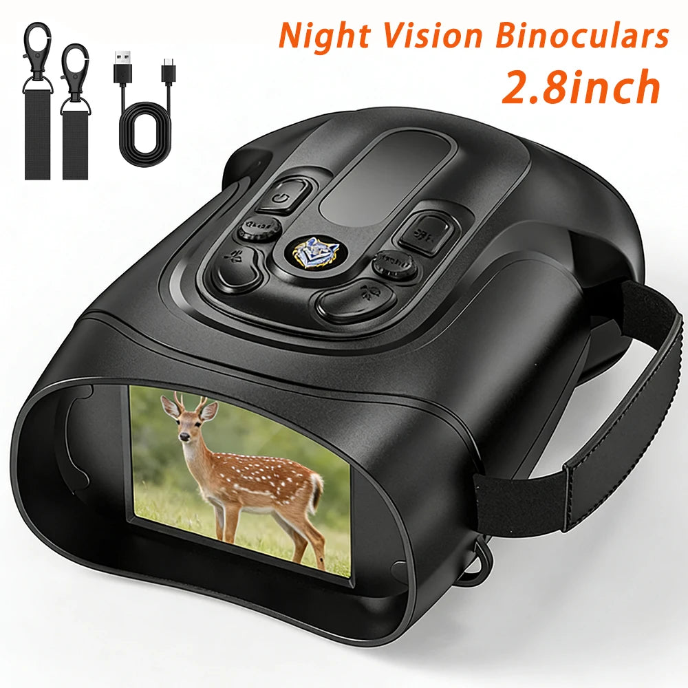 Night Vision Binoculars 7Level Infrared 10X Digital Zoom 800 Meters Darkness Vision Night Goggle 2.8inch Screen for Camping