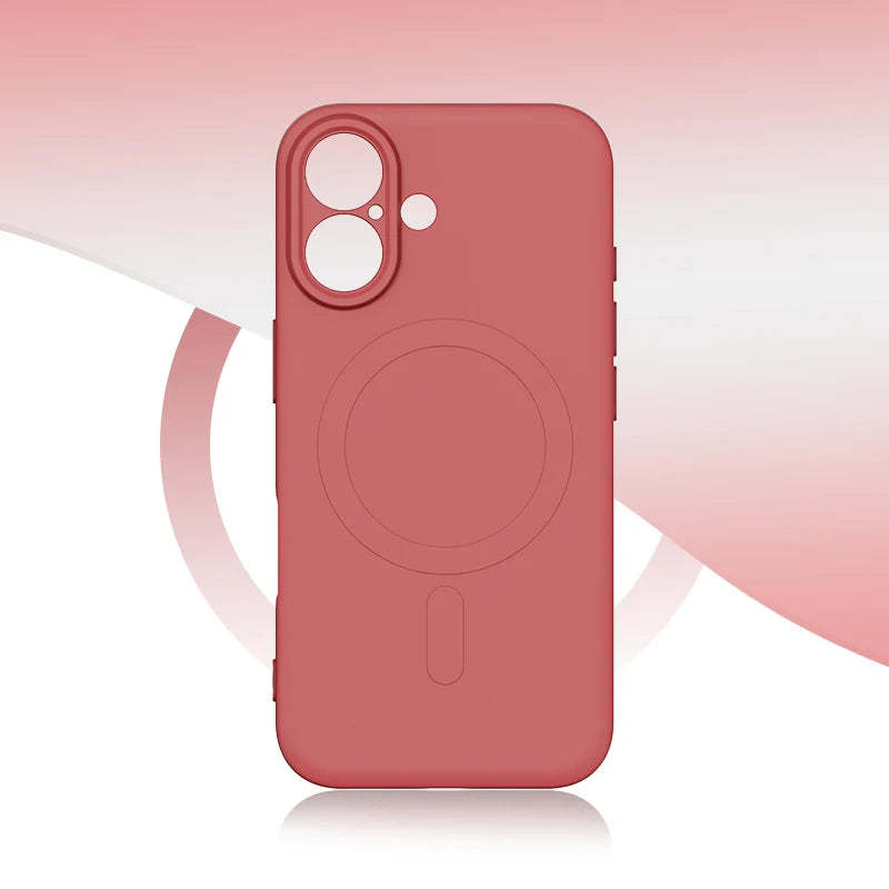 For Magsafe Magnetic Wireless Charging Solid Color Matte Liquid Silicone Shockproof Soft Phone Case for iPhone 16 Pro Max Plus