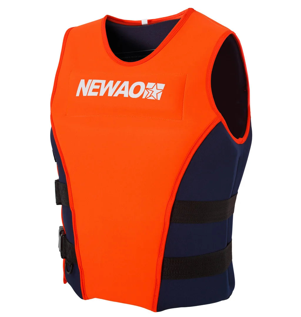 Neoprene Sea Life Jacket Adults Men Buoyancy Drifting Safety Vest Buckle Floating Foam Surfing Sailboard Racing Boats Kayaks
