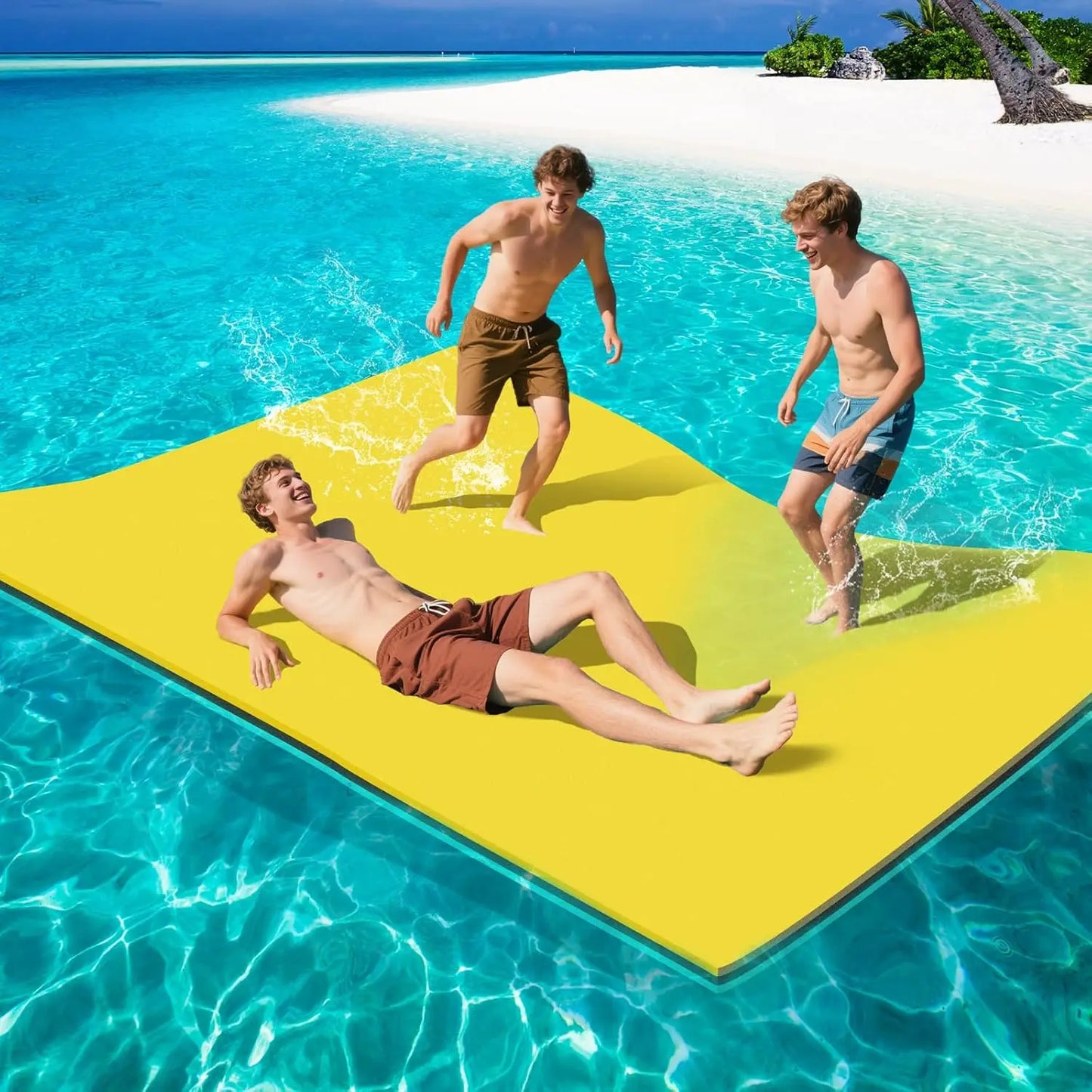3 Layers Tear-Resistant XPE Foam Lily Pad Floating Water Mat, 8x6/10x6/12x6/18x6/6x3FT for Lake, Custom
