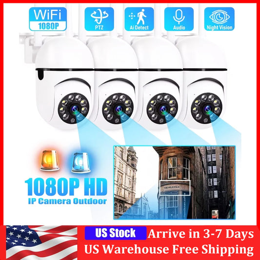 1/4pcs set Video Surveillance Camera System Wireless 5G WiFi Smart Outdoor Night Vision Home Waterproof Security Camera