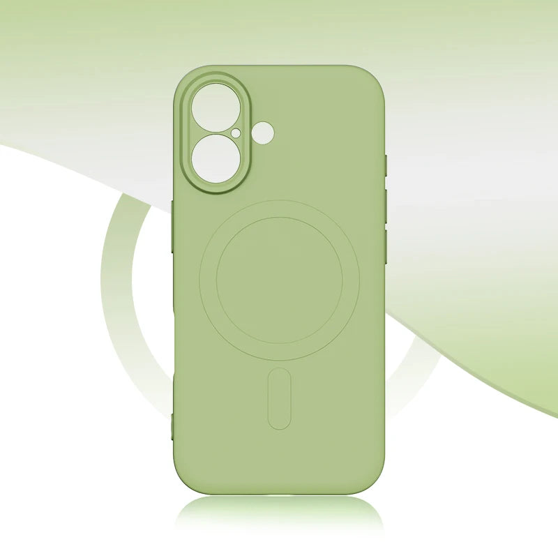 For Magsafe Magnetic Wireless Charging Solid Color Matte Liquid Silicone Shockproof Soft Phone Case for iPhone 16 Pro Max Plus