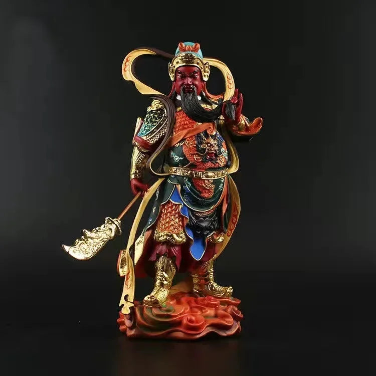 Guan Yu Sculptures Sangharama Bodhisattva Resin Painting Buddha Wealth Room Home Decor