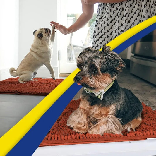 Dog Doormats Mud Mat Non-Slip And Highly Absorbent Plush Floor Mat Removable And Washable Anti-Dirt Indoor Doormat For Bathroom