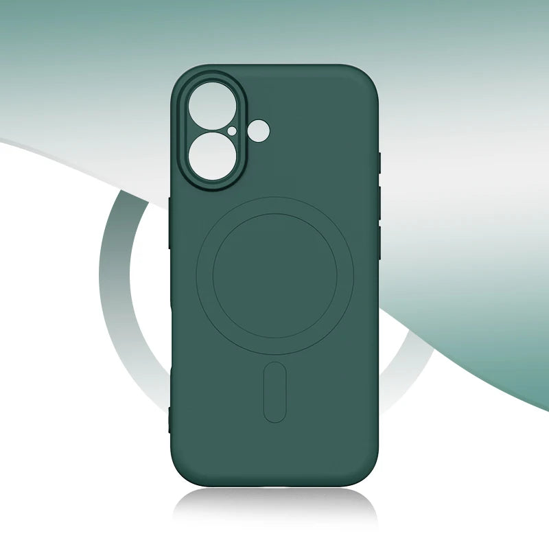 For Magsafe Magnetic Wireless Charging Solid Color Matte Liquid Silicone Shockproof Soft Phone Case for iPhone 16 Pro Max Plus