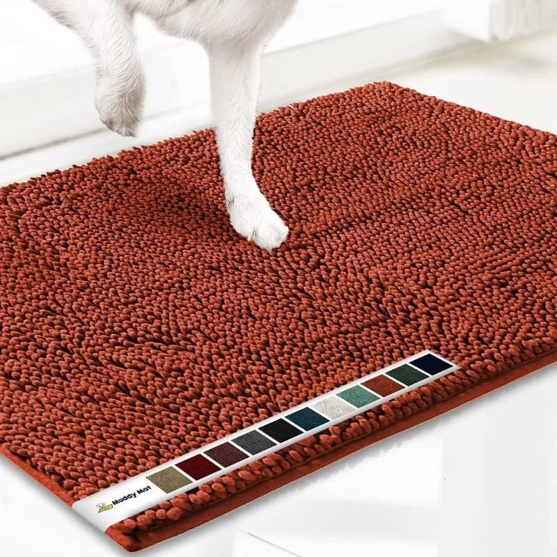 Dog Doormats Mud Mat Non-Slip And Highly Absorbent Plush Floor Mat Removable And Washable Anti-Dirt Indoor Doormat For Bathroom