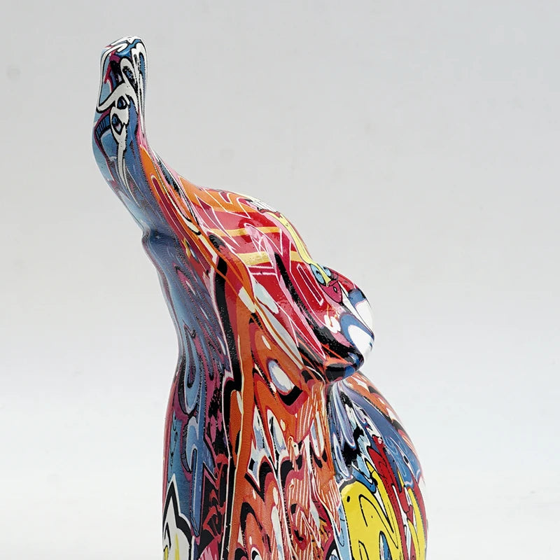 Modern Art Sculpture Home Decor Statue Animal Ornaments For Home Decoration Living Room Desk Bookshelf Graffiti Letter Elephant