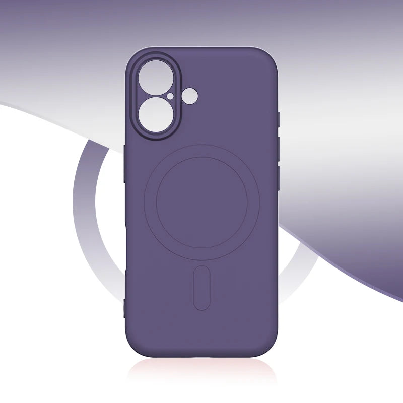 For Magsafe Magnetic Wireless Charging Solid Color Matte Liquid Silicone Shockproof Soft Phone Case for iPhone 16 Pro Max Plus