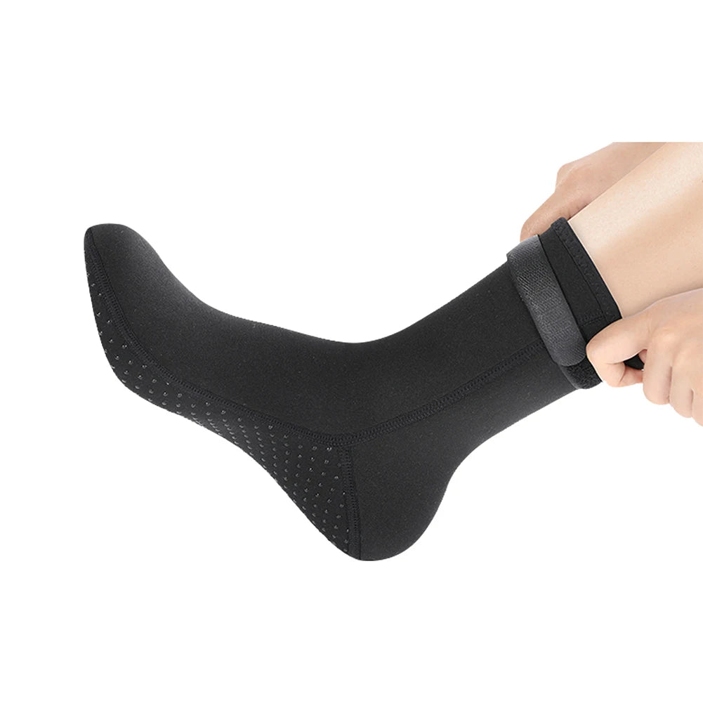 3mm Diving Surfing Boots Winter Warm Unisex Thermal Beach Sock Anti Slip Neoprene Wearable Portable Lightweight for Water Sport