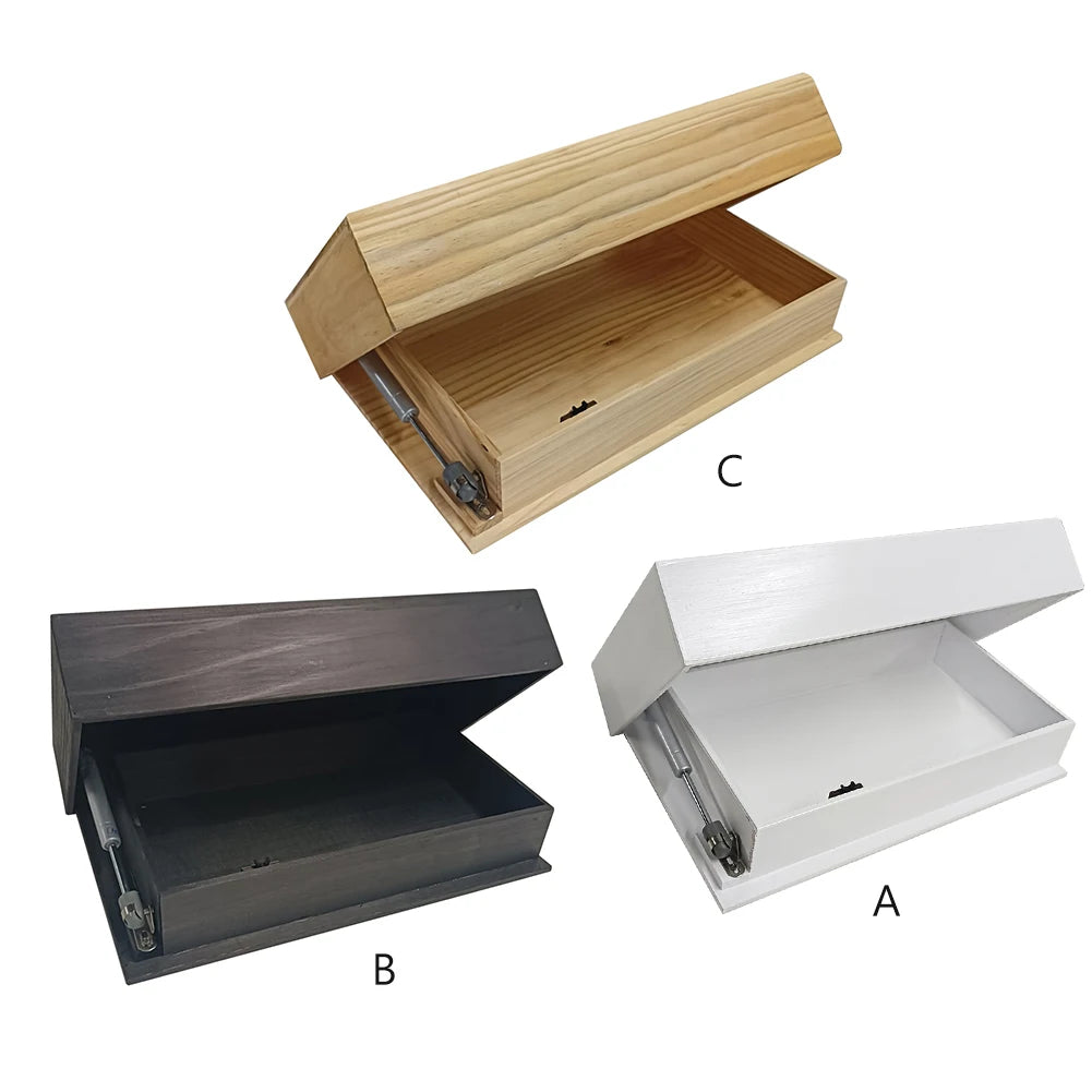 Wooden Concealed Floating Shelf with Secret Compartment Display Cabinet Rack Wall-Mounted Hidden Shelves for Home Decor