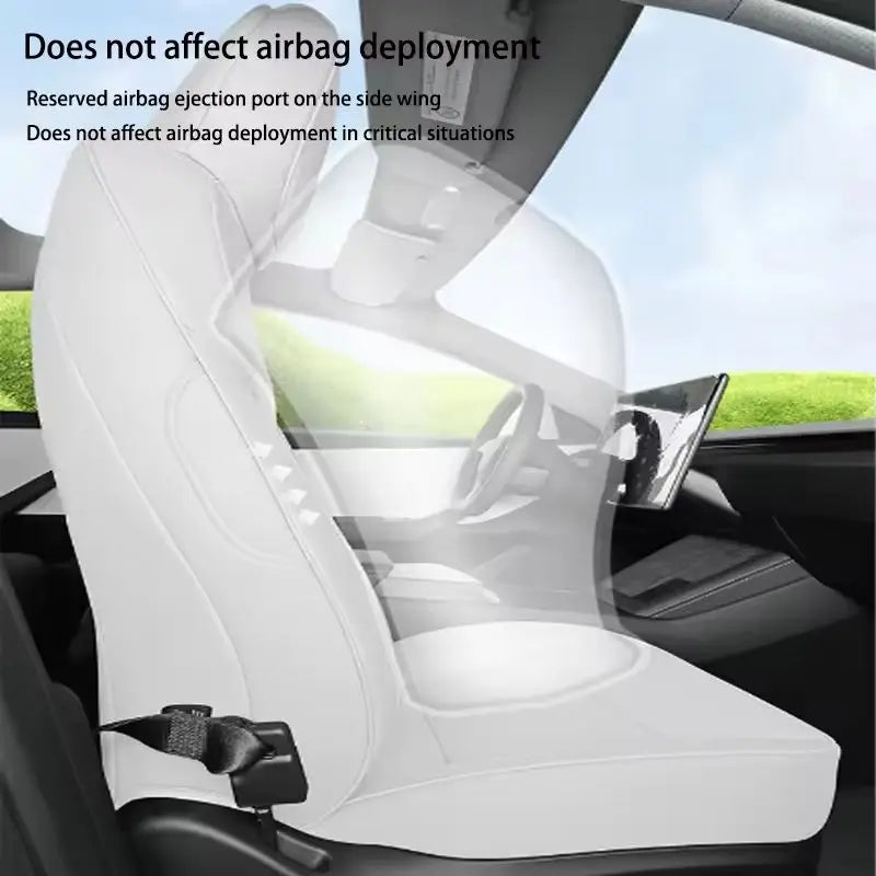 TCYZ For Tesla New Model Y Juniper 2025 Full Set Seat Covers Leather Breathable Car Seat Cover Cushion Protector Replacement