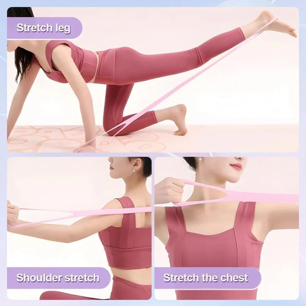Professional 3pcs Figure 8 Resistance Bands Set with Handles for Women and Men, Premium Elastic Exercise Bands for Home Gym Workouts, Arm Toning, Back Strengthening, Shoulder Stretching, Full Body Training, Physical