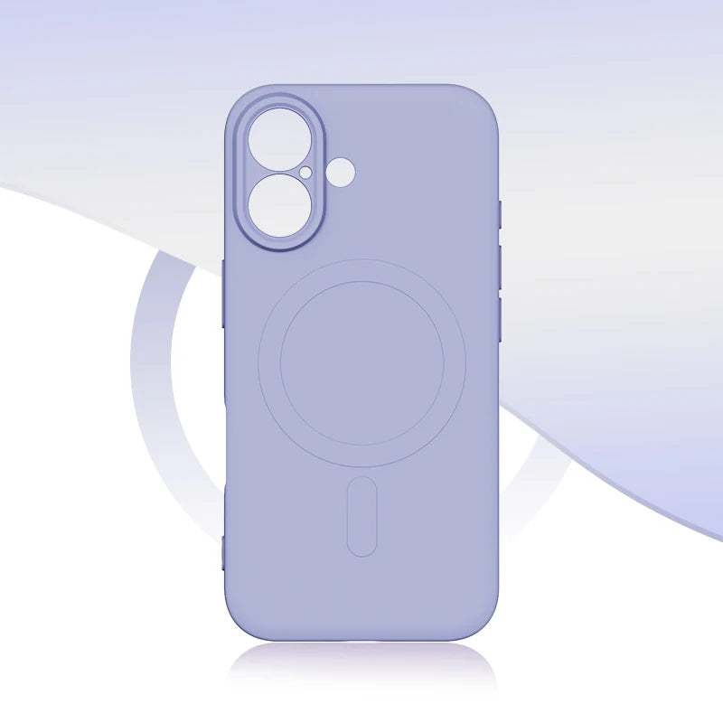 For Magsafe Magnetic Wireless Charging Solid Color Matte Liquid Silicone Shockproof Soft Phone Case for iPhone 16 Pro Max Plus